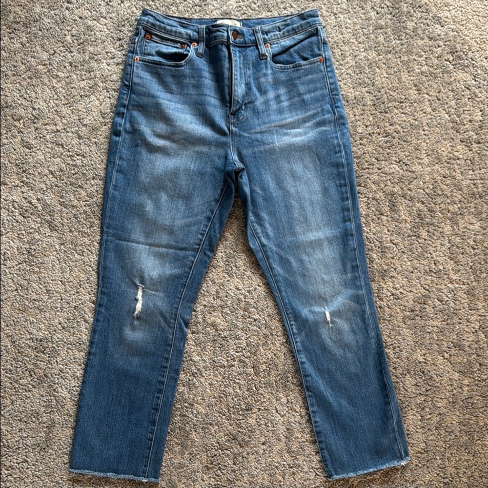 Madewell- The high-rise slim crop boyjean Size 27